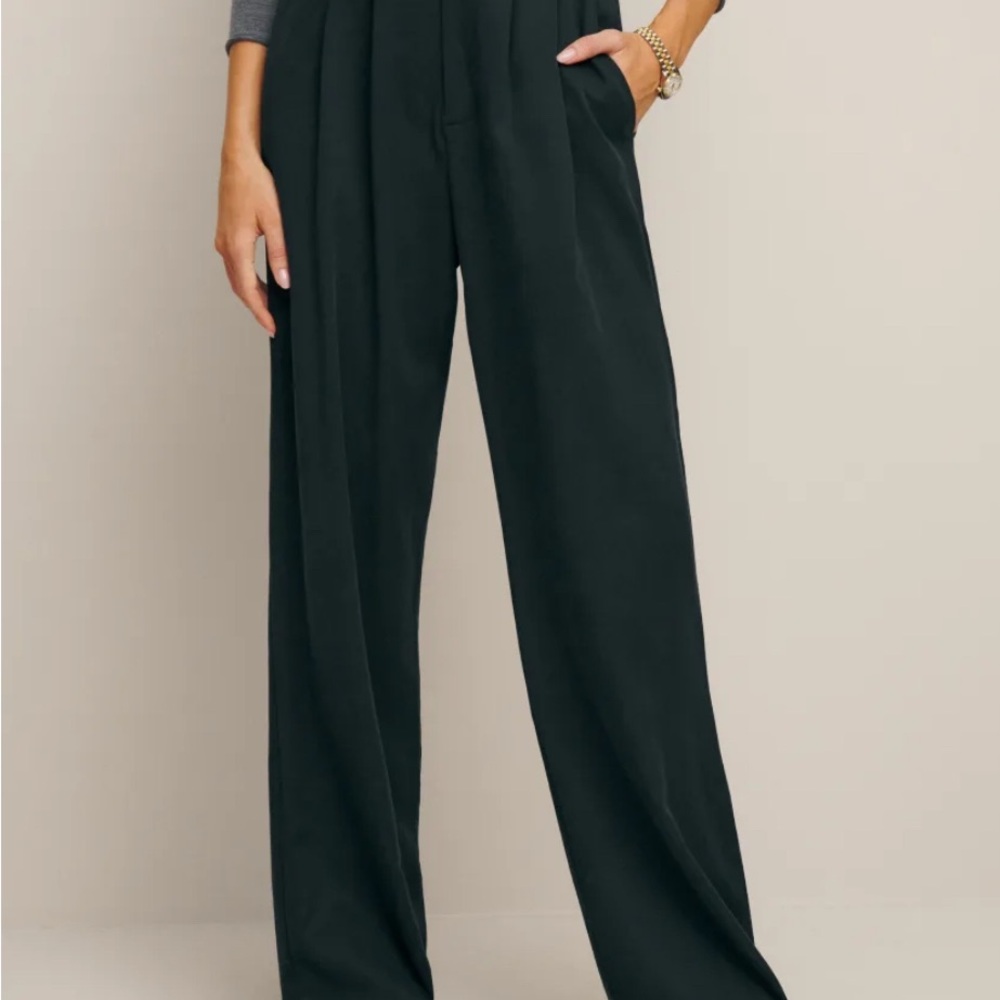 Reformation “Mason” Black Women's Pants